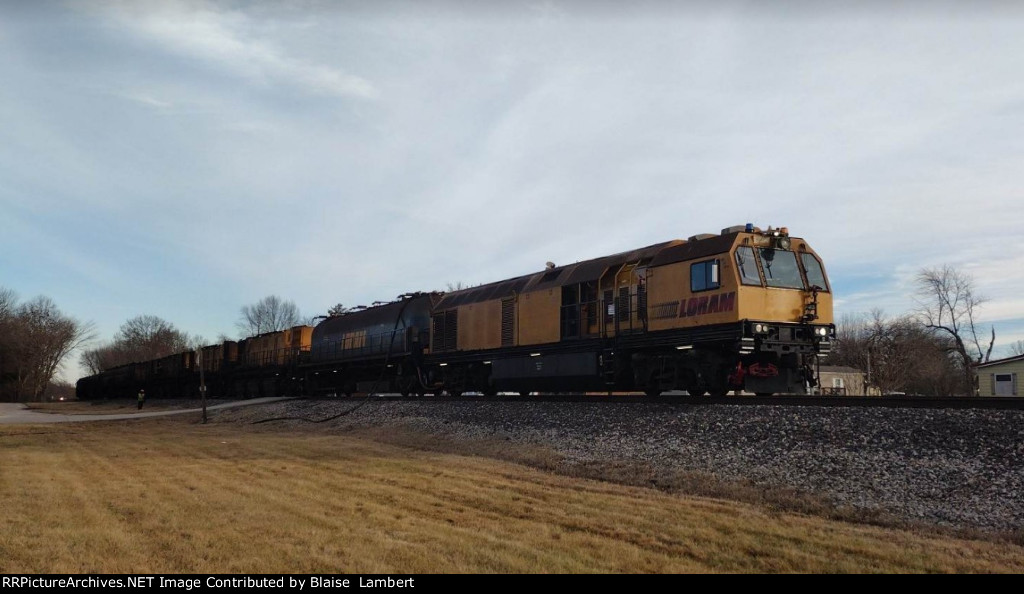 LORAM rail grinder on the EVWR